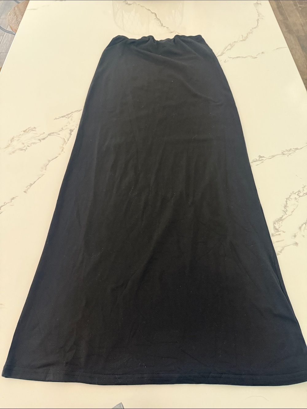 SHEIN Black Maxi Skirt - Floor-Length Simple Silhouette